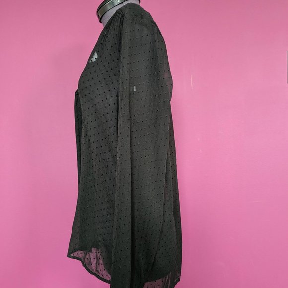 Vero Moda Sheer Polka Dot Blouse Large - Picture 7 of 11